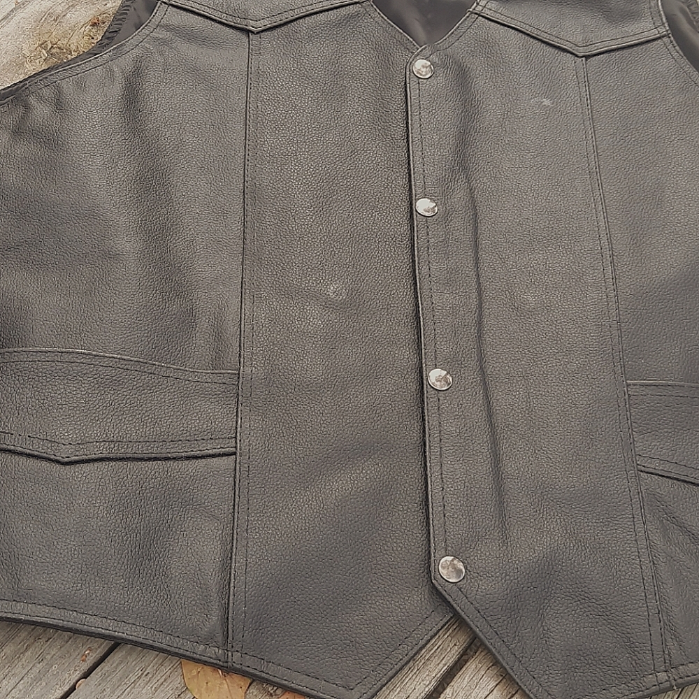 Biker Leather Vest